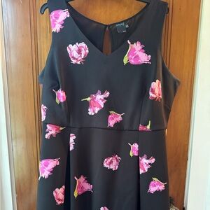 Formal, black floral dress